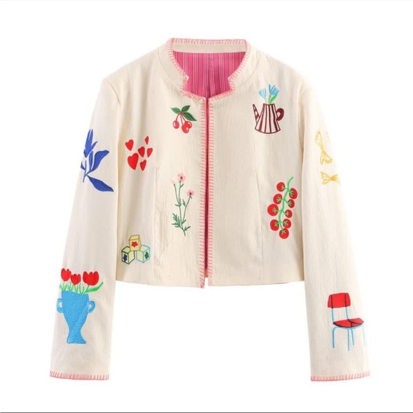 Zara Embroidered Jacket - Picture 2 of 8